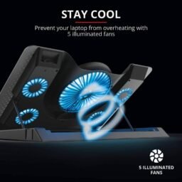 Laptop Gamer Cooler para laptop Trust GXT 1125 QUNO, 5 Coolers, 800 RPM, 5 Niveles, 17.3", soporte celular Cooler para laptop Trust GXT 1125 QUNO, 5 Coolers, 800 RPM, 5 Niveles, 17.3", soporte celular