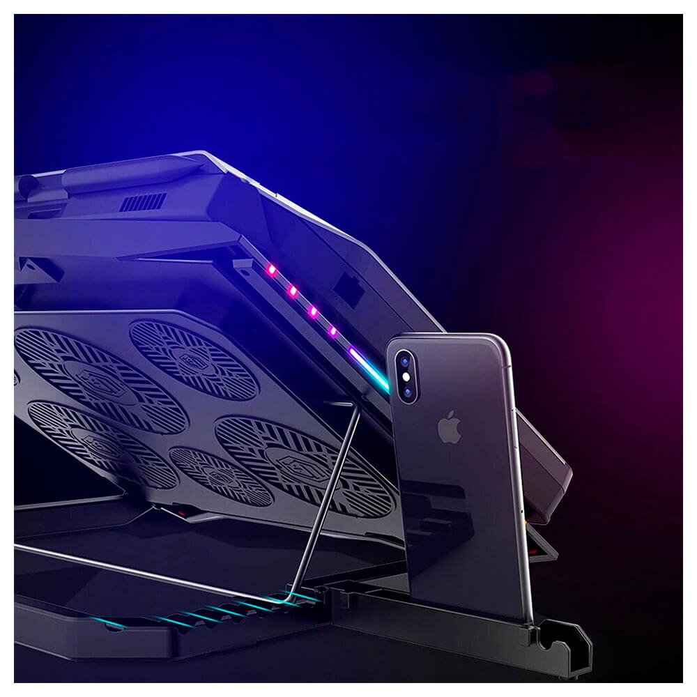 Laptop Gamer Cooler para laptop Ice Coorel K7, LED RGB, 6 Coolers, 2400 RPM, 6 Niveles, Laptops de 12" a 17" Cooler para laptop Ice Coorel K7, LED RGB, 6 Coolers, 2400 RPM, 6 Niveles, Laptops de 12" a 17" - Imagen 3