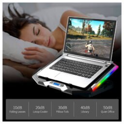 Laptop Gamer Cooler para laptop Ice Coorel K9, LED RGB, 6 Coolers, 2500 RPM, 6 Niveles, Laptops de 12" a 17" Cooler para laptop Ice Coorel K9, LED RGB, 6 Coolers, 2500 RPM, 6 Niveles, Laptops de 12" a 17"