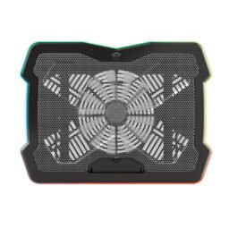 Cooler para laptop TRUST GXT 1126 Aura, Luz RGB, 1 Cooler, 700 RPM, 4 Niveles, Laptops de 12" a 17"