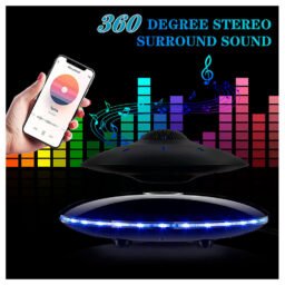 Altavoz UFO magnético flotante, 360 ° rotación, Bluetooth 5.0, Luces LED