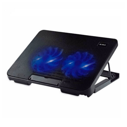 Cooler iDock N8 Quantum II, LED azul, 2 Coolers, 1500 RPM, 6 Niveles, Laptops hasta 15"