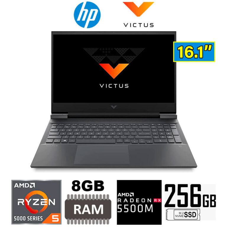 HP Victus 16-E0011, Ryzen 5-5600H, 4GB RX5500M, 8GB RAM, 256GB SSD, 16.1″ FHD