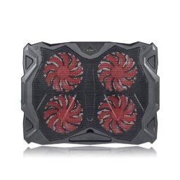 Cooler Laptop iDock Pro Gaming K9, 4 Ventiladores, 1100 RPM, 5 Niveles, Laptops hasta 19"