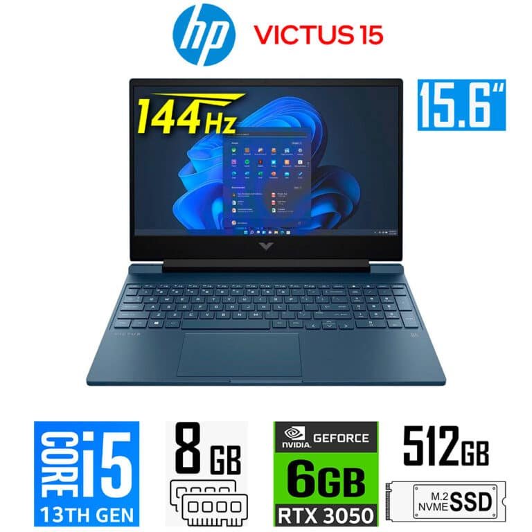 HP Victus 15FA Gaming, Core i5-13420H, 6GB RTX3050, 8GB RAM, 512GB SSD ...