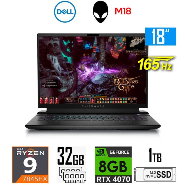 Dell Alienware M18 R1, Ryzen 9-7845HX, 8GB RTX4070, 32GB RAM, 1TB SSD ...