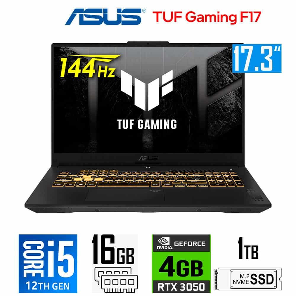 Laptop Gamer Asus TUF Gaming F17 FX707, Core i5-12500H, 4GB RTX3050, 16GB RAM, 1TB SSD, 17.3" FHD 144Hz Asus TUF Gaming F17 FX707ZC4-HX039 (1)