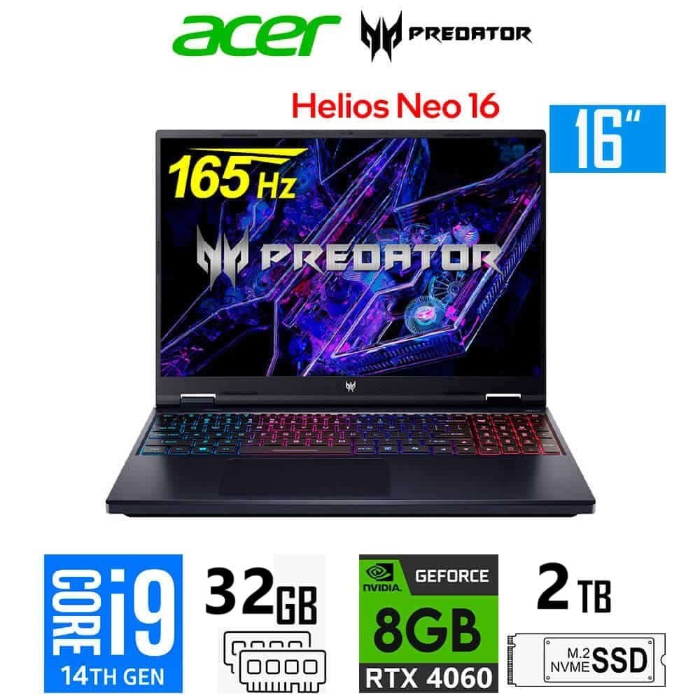 Laptop Gamer Acer Predator HELIOS NEO 16 2024, Core i9 14900hx 14Ava, RAM 32GB, 2TB SSD, 8GB RTX4060, 16″ WUXGA 165Hz Acer Predator Helios NEO 16 PHN16-72-99PA (11)