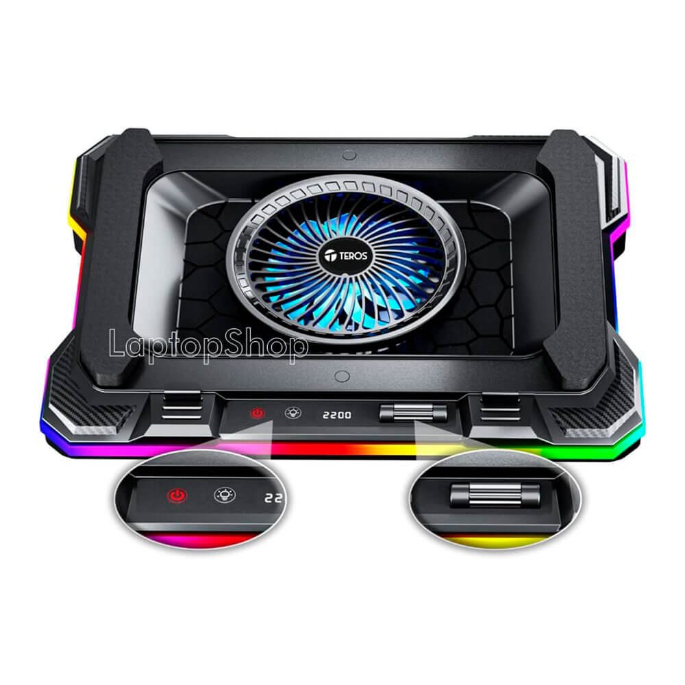 Laptop Gamer Cooler para laptop Teros, 2200RPM, 7 Niveles, Luces RGB, pantalla LCD, Laptops hasta 19" Cooler para laptop Teros, 2200RPM, 7 Niveles, Luces RGB, pantalla LCD, Laptops hasta 19" - Imagen 2