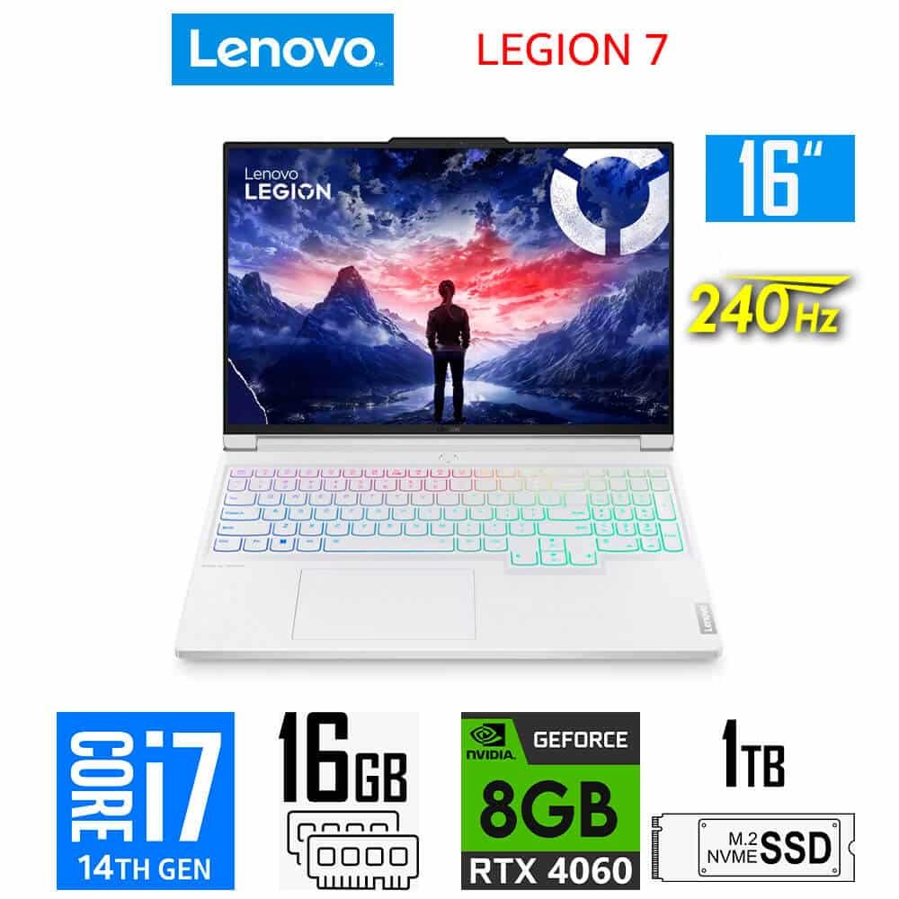Laptop Gamer Lenovo Legion 7 16IRX9 (2024), Core i7-14700HX, 16GB RAM, 1TB SSD, 8GB RTX4060, 16" WQXGA 240Hz Lenovo Legion 7 16IRX9 83FD004GUS (1)