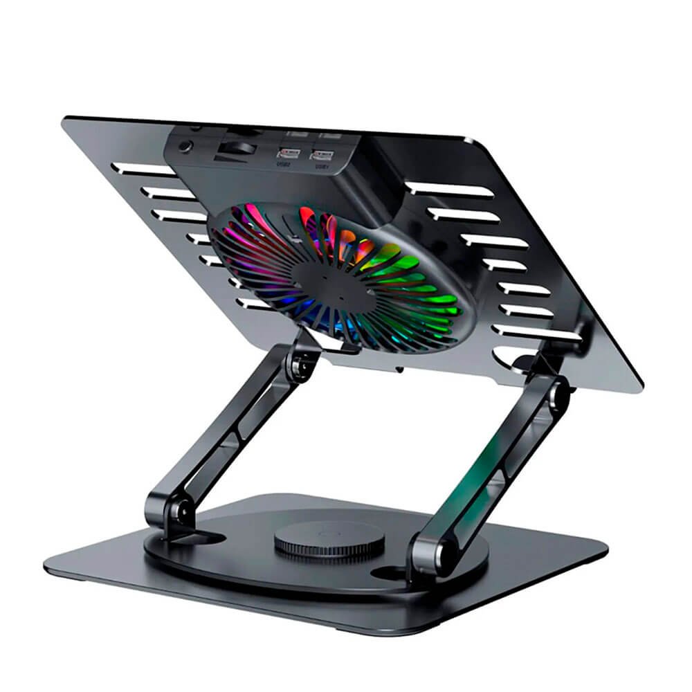 Laptop Gamer Soporte para laptop Teros TE-7132N, Rotativo 360°, RGB, 1200 RPM, Aluminio Soporte para laptop Teros TE-7132N, Rotativo 360°, RGB, 1200 RPM, Aluminio - Imagen 2