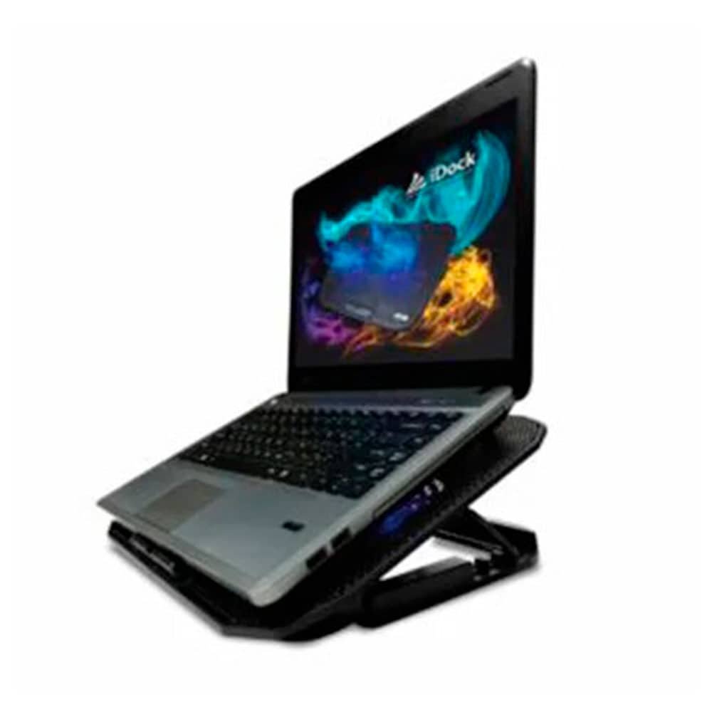 Laptop Gamer Cooler para laptop iDock N6 Procooler, LED AZUL, 2 Ventiladores, 5 Niveles, 1200 RPM Cooler para laptop iDock N6 Procooler, LED AZUL, 2 Ventiladores, 5 Niveles, 1200 RPM - Imagen 2