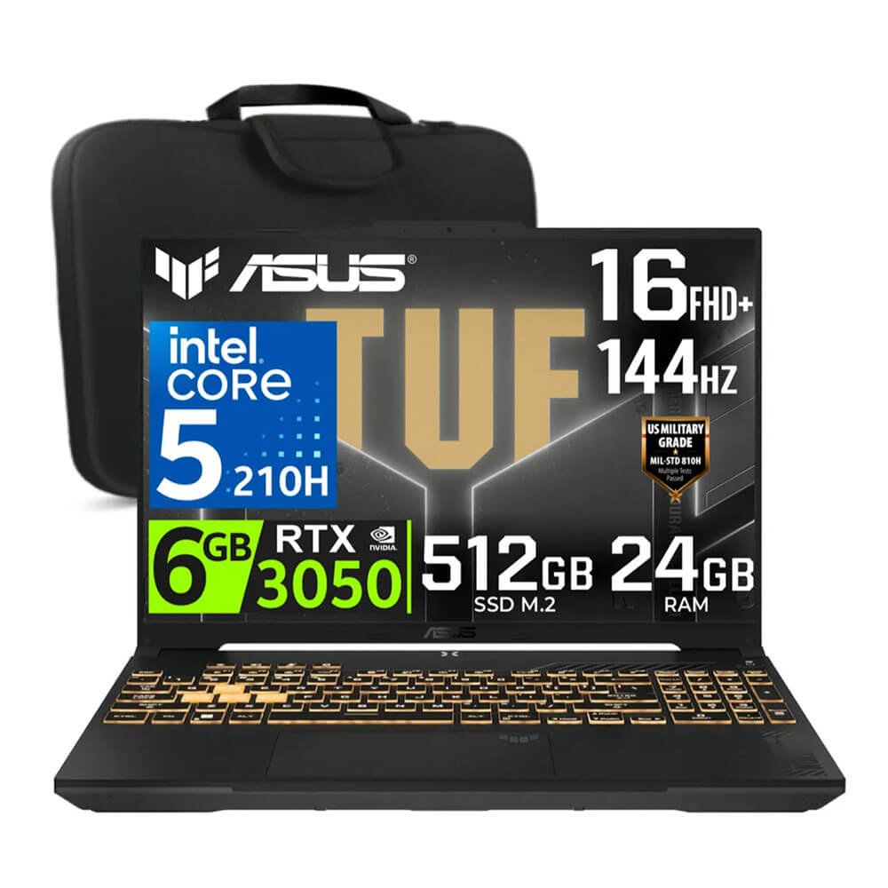 Laptop Gamer Asus TUF Gaming F16 FX607, intel Core 5-210H, 6GB RTX3050, 24GB RAM, 512GB SSD, 16" WUXGA 144Hz Asus TUF Gaming F16 FX607VJ-RL016 (0)