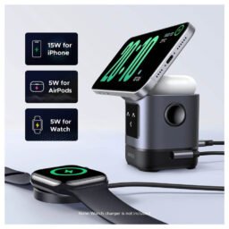 Alternative view of Cargador Inalámbrico magnético 15W UGREEN 2 en 1 MagSafe Qi2 W709