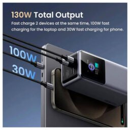 Power Bank UGREEN Nexode 20,000 mAh 130W, Carga Rapida 72Wh PD 3 puertos, pantalla smart TFT