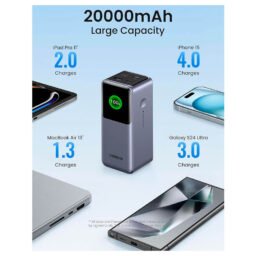Power Bank UGREEN Nexode 20,000 mAh 130W, Carga Rapida 72Wh PD 3 puertos, pantalla smart TFT