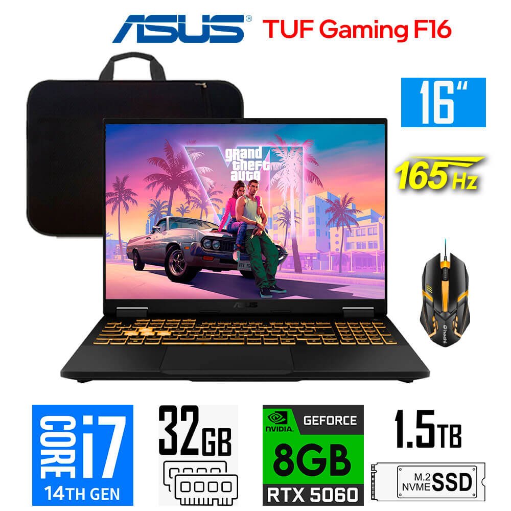 Laptop Gamer Laptop gamer Asus TUF Gaming F16 FX608, Core i7-14650HX, 8GB RTX5060, 32GB RAM, 1.5TB SSD, 16" WUXGA 165Hz Laptop gamer Asus TUF Gaming F16 FX608JMR-SH73 (2)